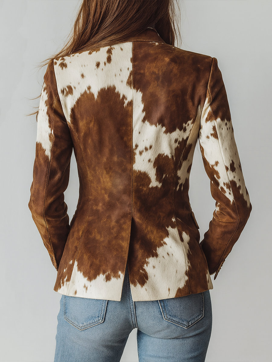 Priscilla | Blazer con Estampado de Vaca