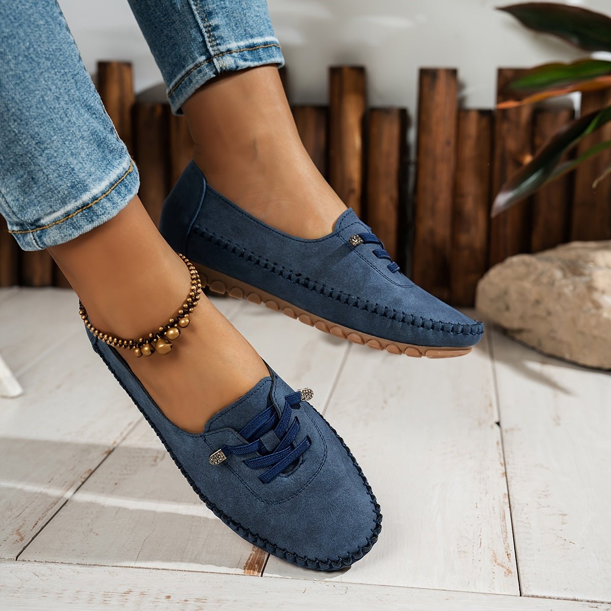 Adoración | Mocasines de Ante con Cordón Elástico - Isabel de Sevilla
