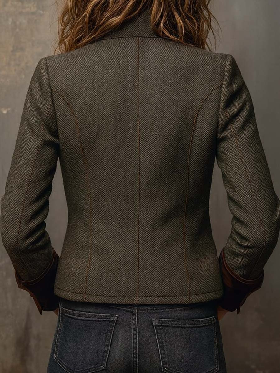 Rachel | Chaqueta de Espiga Estilo Clásico