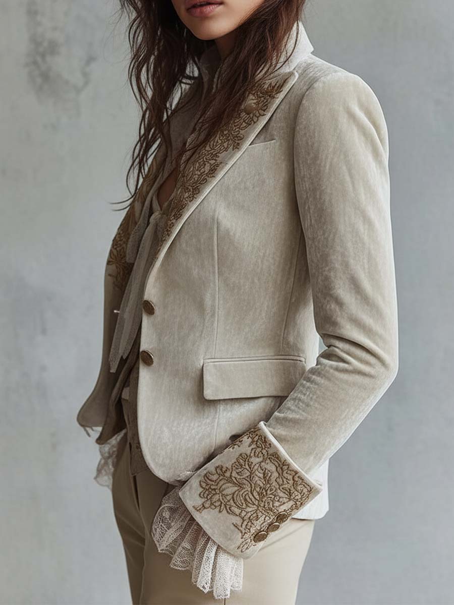Amberly | Blazer Entallado Bordado