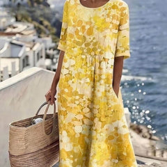 Elena | Vestido midi floral suelto y ligero - Isabel de Sevilla