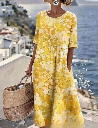 Elena | Vestido midi floral suelto y ligero - Isabel de Sevilla