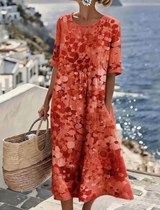 Elena | Vestido midi floral suelto y ligero - Isabel de Sevilla