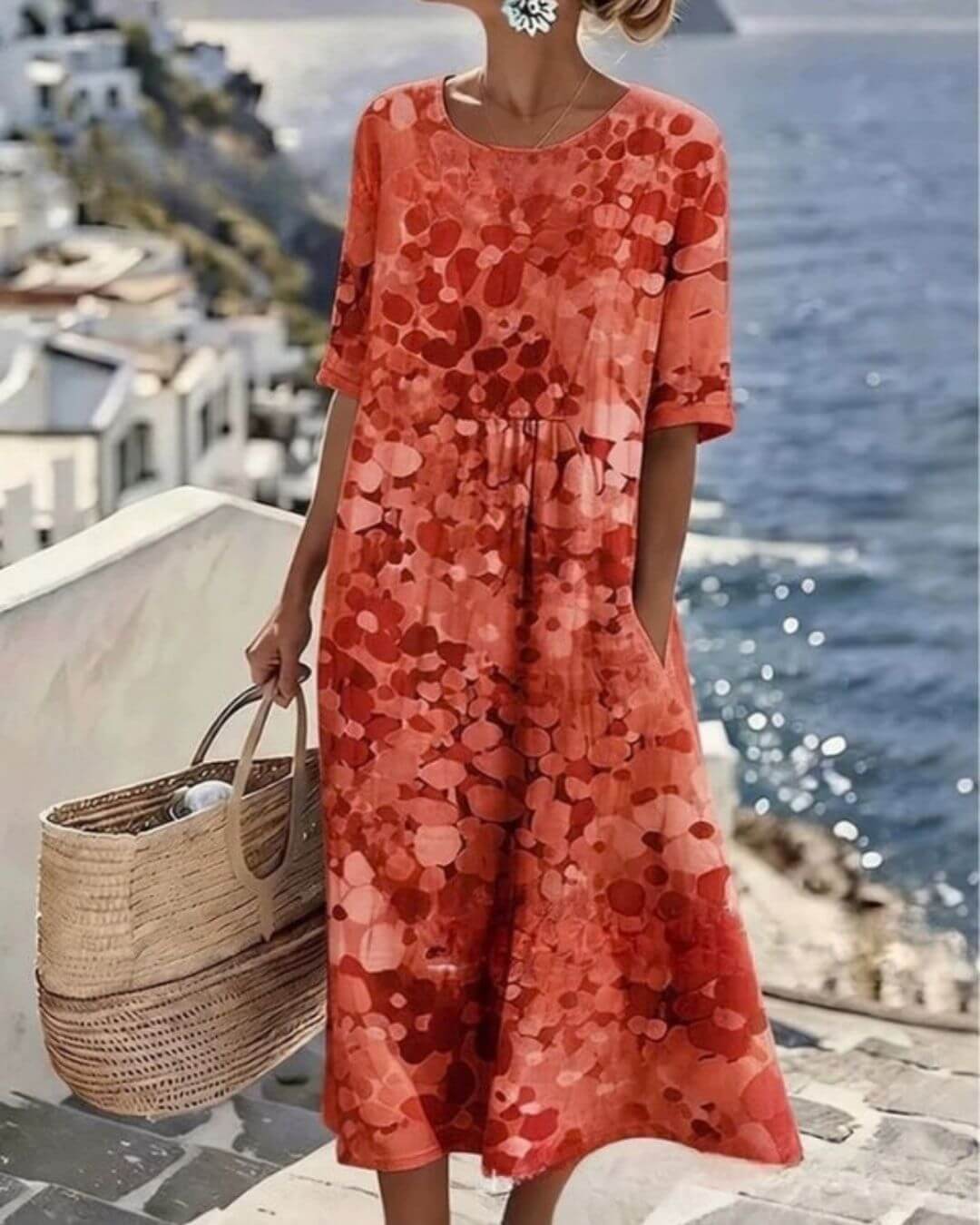 Elena | Vestido midi floral suelto y ligero - Isabel de Sevilla