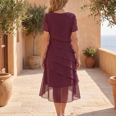 Francisca | Vestido Midi Cascada Elegante - Isabel de Sevilla