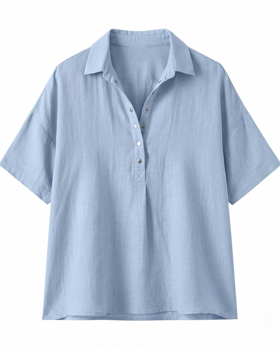 Gabriela | Blusa Lisa de Lino y Manga Corta - Isabel de Sevilla