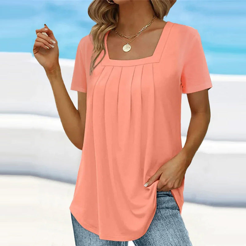 Alba | Blusa fluida con escote cuadrado