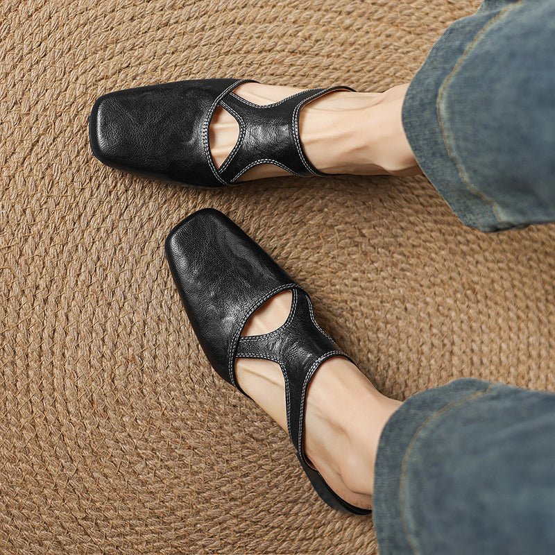 Wynne | Mules Elegantes con Tacón Bloque - Isabel de Sevilla