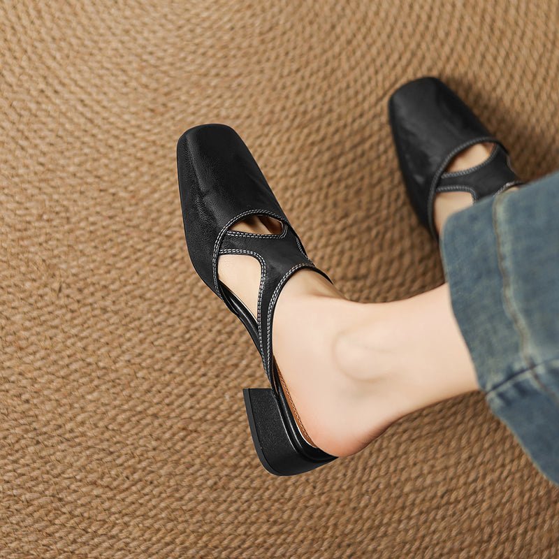 Wynne | Mules Elegantes con Tacón Bloque - Isabel de Sevilla
