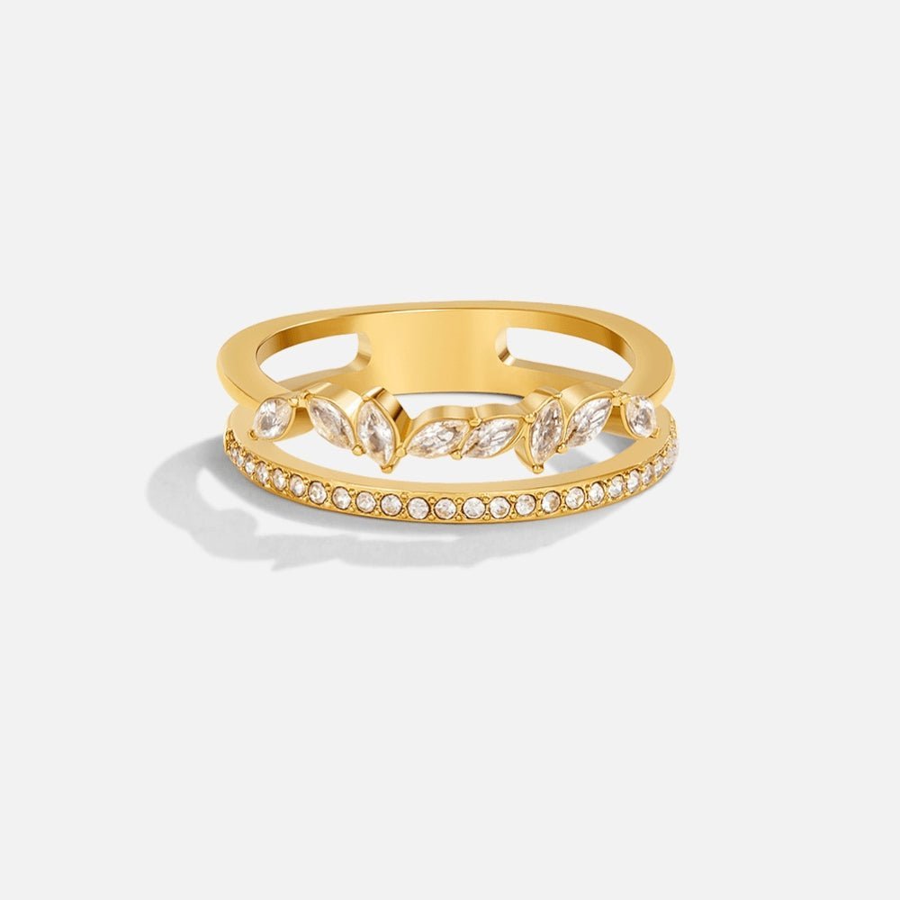 Anillo 18K Gold Mia Crystal - Isabel de Sevilla