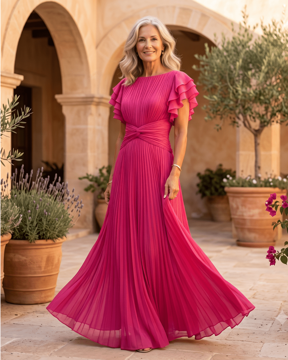 Valentina | Vestido Maxi Plisado de Caída Elegante - Isabel de Sevilla