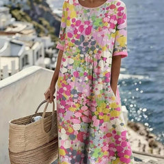 Elena | Vestido midi floral suelto y ligero - Isabel de Sevilla