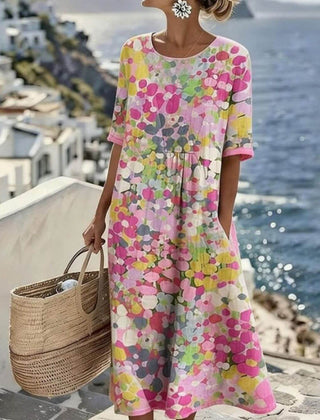 Elena | Vestido midi floral suelto y ligero - Isabel de Sevilla