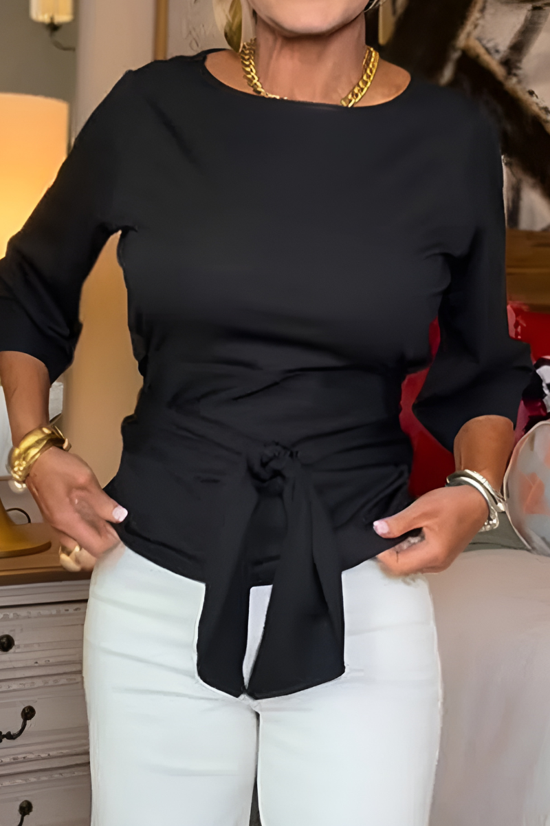 Daria | Top Elegante con Lazo en la Cintura
