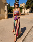 Lucía | Vestido maxi fluido multicolor