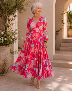 Manuela | Vestido Largo de Flores Favorecedor