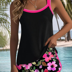Valeria | Tankini Elegante con Short Floral - Isabel de Sevilla