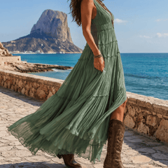 Sofía | Vestido maxi plisado - Isabel de Sevilla