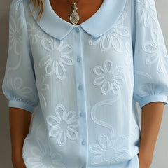 Celeste | Blusa ligera floral de elegancia natural - Isabel de Sevilla