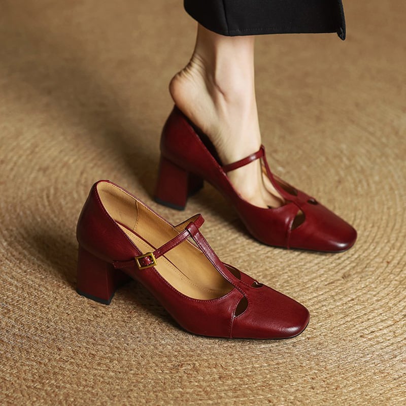 Elena | Tacones T-Strap Atemporales - Isabel de Sevilla