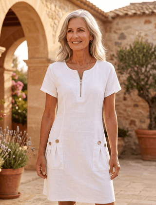 Dolores | Vestido Casual y Elegante de Lino - Isabel de Sevilla