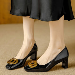 Leona | Elegantes Tacones con Tacón Bloque - Isabel de Sevilla