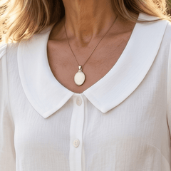 Alexia | Blusa elegante de algodón ligero con cuello redondeado - Isabel de Sevilla