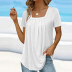 Alba | Blusa fluida con escote cuadrado