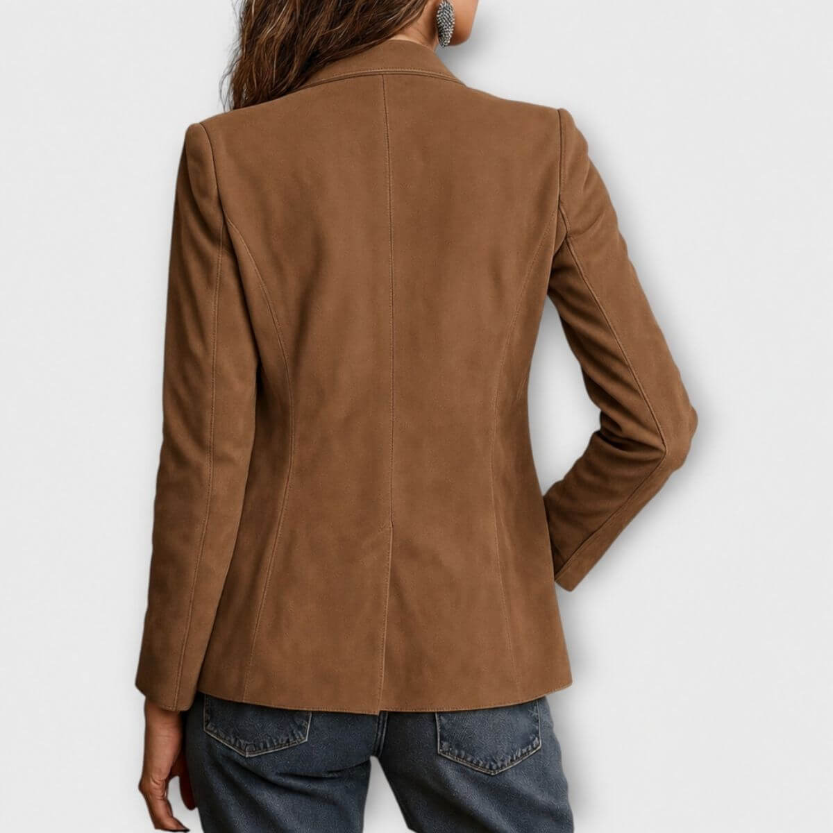 Rocío | Blazer Vintage de Ante Marrón - Isabel de Sevilla