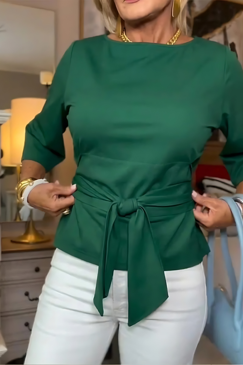 Daria | Top Elegante con Lazo en la Cintura