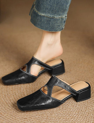 Wynne | Mules Elegantes con Tacón Bloque - Isabel de Sevilla