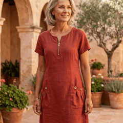 Dolores | Vestido Casual y Elegante de Lino - Isabel de Sevilla