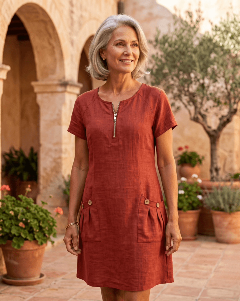 Dolores | Vestido Casual y Elegante de Lino - Isabel de Sevilla