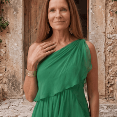 Lucía | Vestido Maxi de Gasa de Un Hombro - Isabel de Sevilla