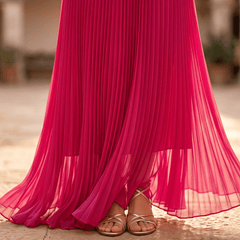 Valentina | Vestido Maxi Plisado de Caída Elegante - Isabel de Sevilla