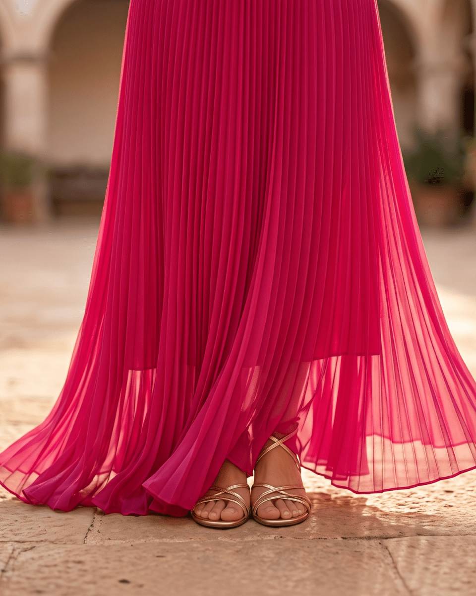 Valentina | Vestido Maxi Plisado de Caída Elegante - Isabel de Sevilla