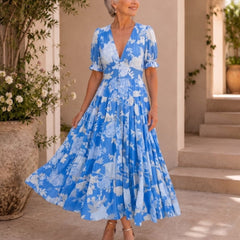 Manuela | Vestido Largo de Flores Favorecedor - Isabel de Sevilla