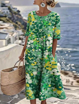 Elena | Vestido midi floral suelto y ligero - Isabel de Sevilla