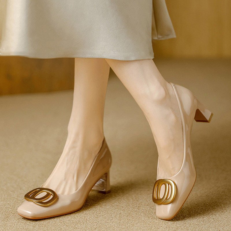 Leona | Elegantes Tacones con Tacón Bloque - Isabel de Sevilla