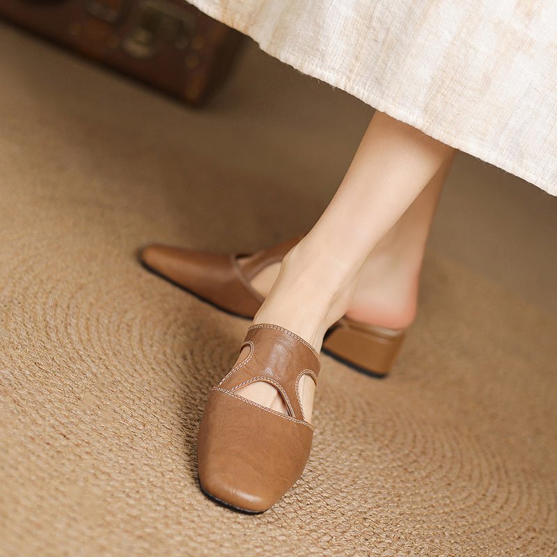 Wynne | Mules Elegantes con Tacón Bloque - Isabel de Sevilla
