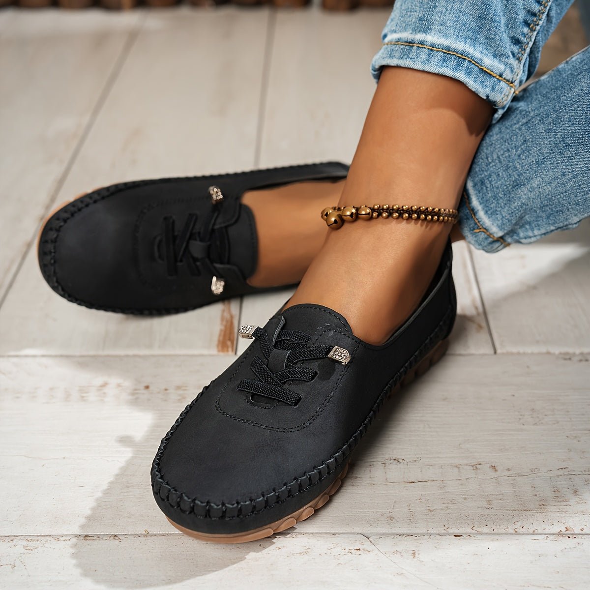 Adoración | Mocasines de Ante con Cordón Elástico - Isabel de Sevilla