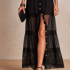 Victoria | Vestido Largo de Encaje Vaporoso - Isabel de Sevilla