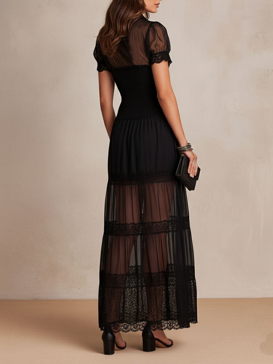Victoria | Vestido Largo de Encaje Vaporoso - Isabel de Sevilla