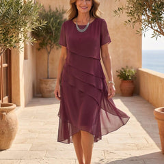 Francisca | Vestido Midi Cascada Elegante - Isabel de Sevilla