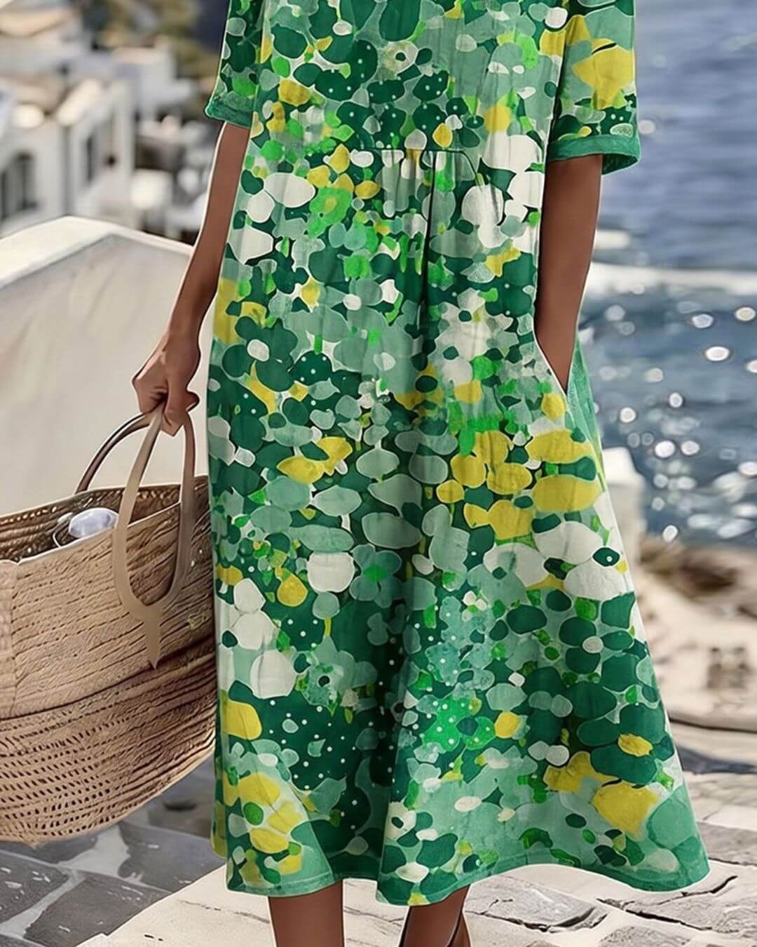 Elena | Vestido midi floral suelto y ligero - Isabel de Sevilla