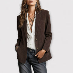 Rocío | Blazer Vintage de Ante Marrón - Isabel de Sevilla
