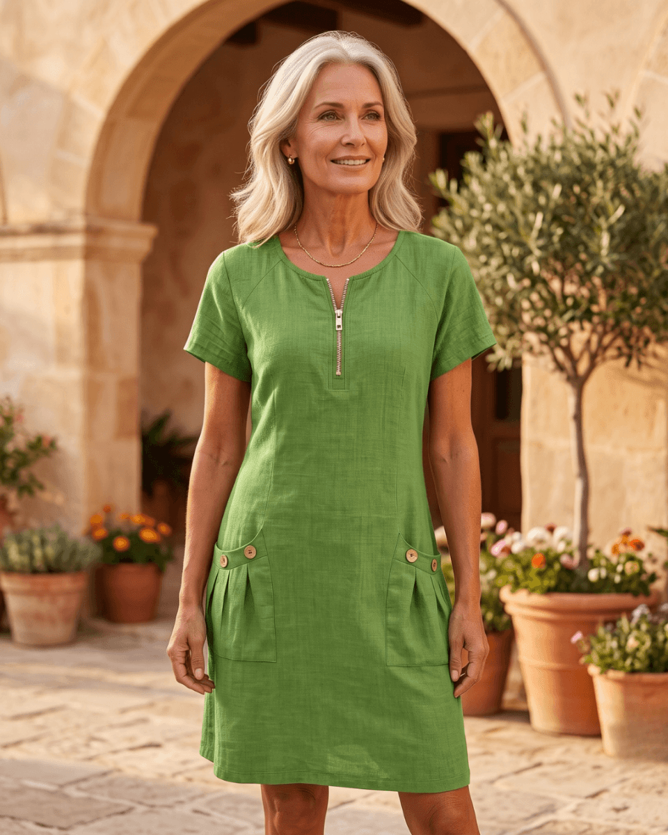 Dolores | Vestido Casual y Elegante de Lino - Isabel de Sevilla