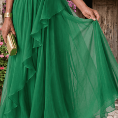 Lucía | Vestido Maxi de Gasa de Un Hombro - Isabel de Sevilla