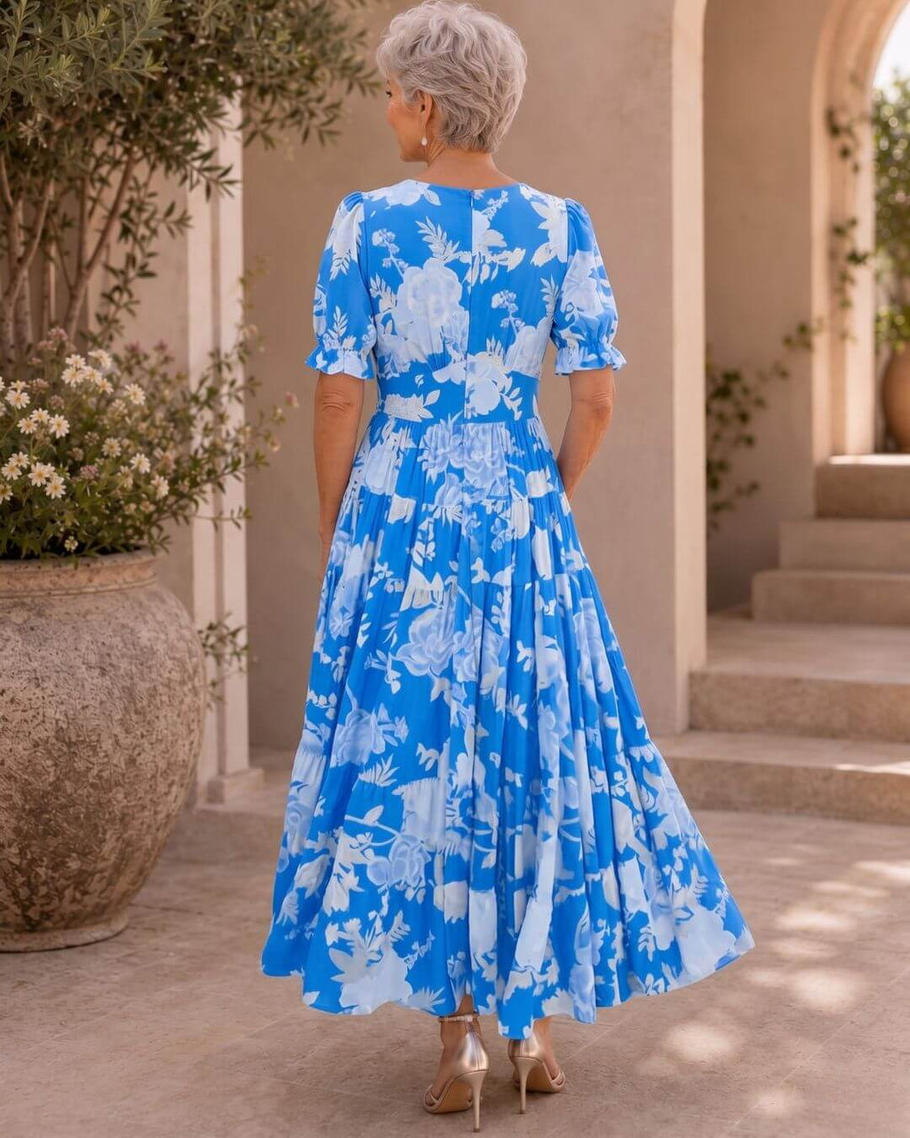 Manuela | Vestido Largo de Flores Favorecedor