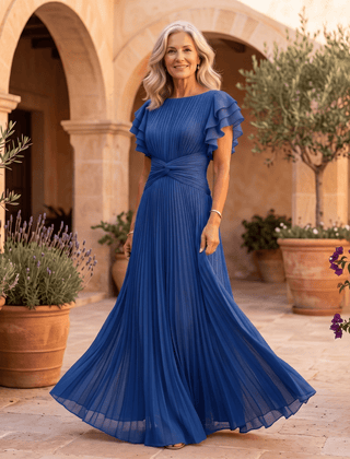 Valentina | Vestido Maxi Plisado de Caída Elegante - Isabel de Sevilla